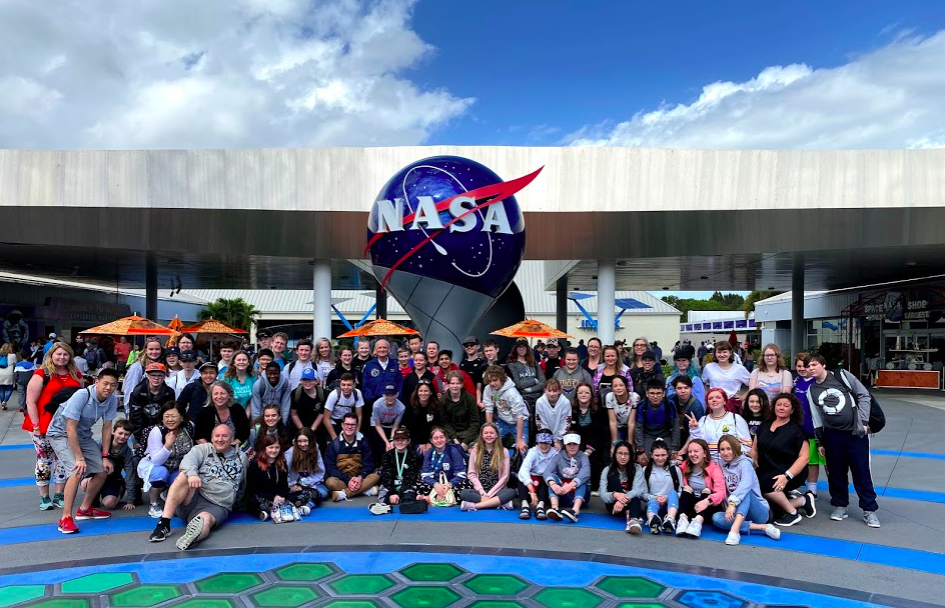 student group at Kennedy Space Center